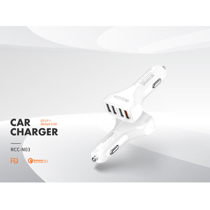 Recci Car Charger 4 USB Outputs 30W - iCase Stores