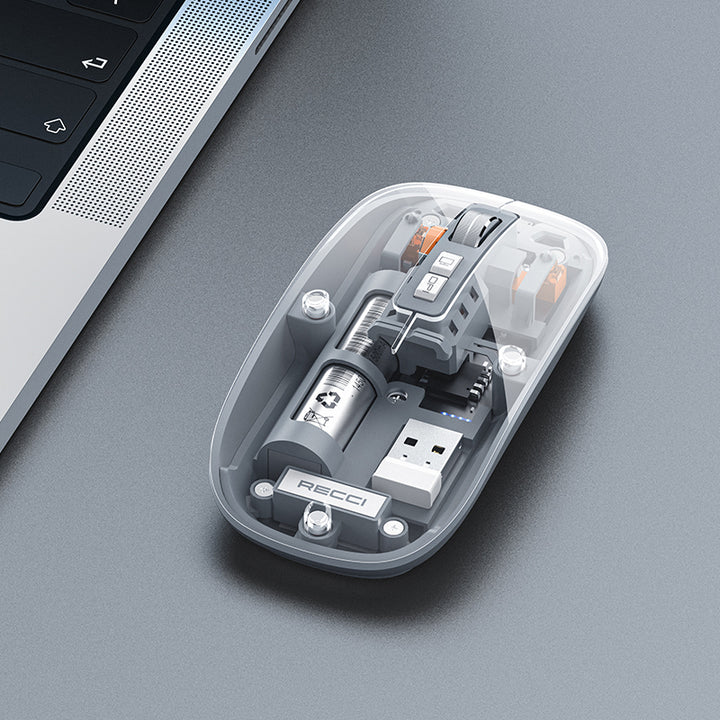 Recci Space Capsule Series Multimode Wireless Transparent Design Mouse - iCase Stores