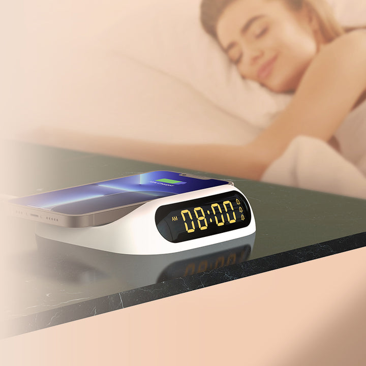 Recci Wireless Charger With Digital Alarm 15W - iCase Stores