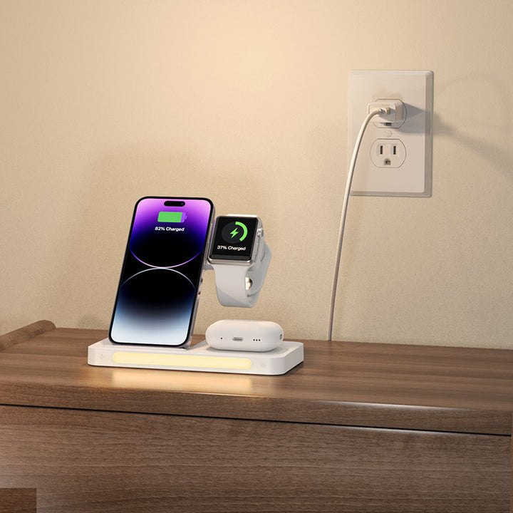 Recci 4 in 1 Folding Wireless Charger with Night Light 15W - iCase Stores