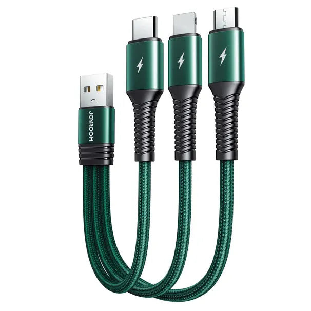 Joyroom 3 In 1 Short Charging Cable 3.5A - iCase Stores