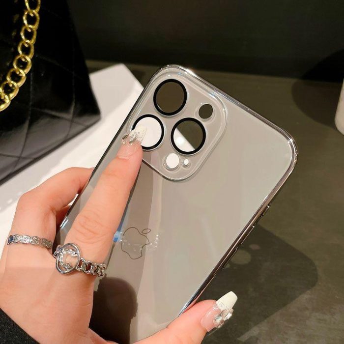 Elegant Basic Tempered Glass Case with Camera Lens Protector - iCase Stores