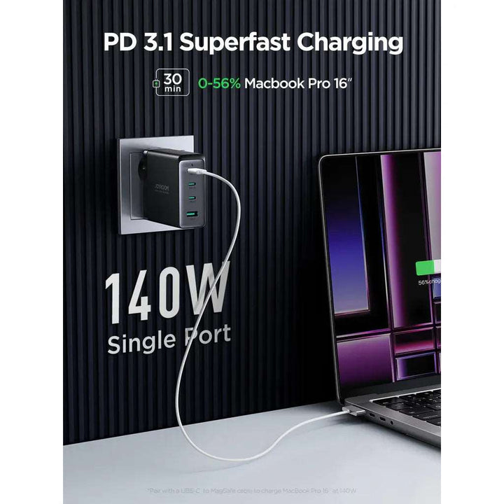 Joyroom GaN Ultra Fast Charger Supports the Latest PD3.1 Charging Protocol 140W - iCase Stores