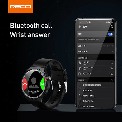 Recci Smart Watch with Round Screen - iCase Stores