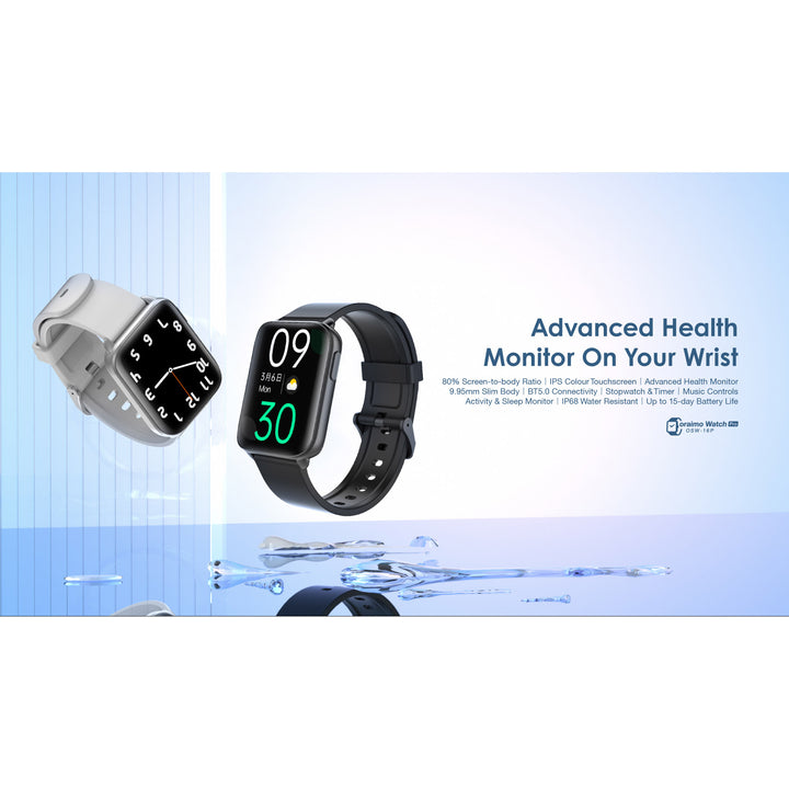 Oraimo 1.69'' IPS Screen IP68 Waterproof 24 Sports Mode Rate / Sleep Monitor Smart Watch - iCase Stores