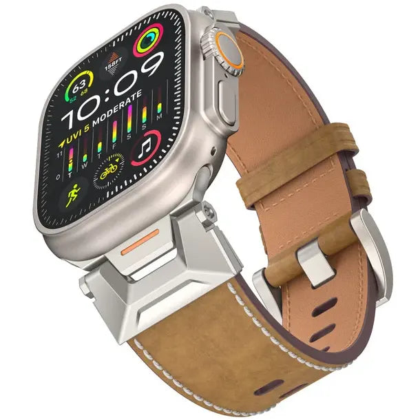 Mecha Leather Band For Apple Watch - iCase Stores