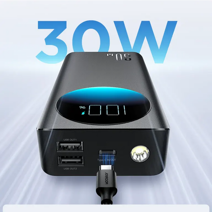 Joyroom Super Fast Charging Power Bank With Digital Display 30000mAh / 30W - iCase Stores