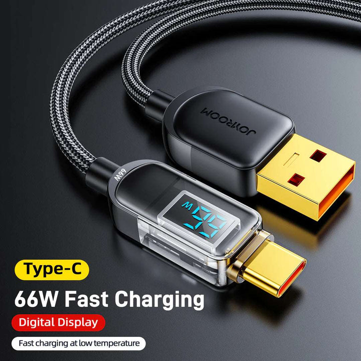 66W Digital Display Fast Charging Data Type-C Cable 1.2m - iCase Stores