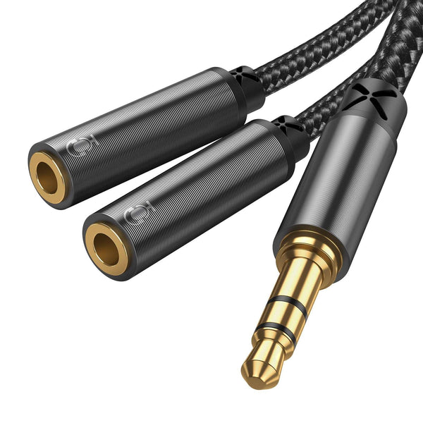 Joyroom Headphone male to 2-female Y-splitter Audio Cable - iCase Stores