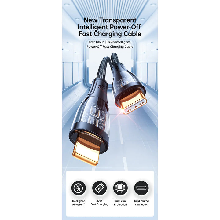 Joyroom Intelligent Power-Off Fast Charging Cable 20W - iCase Stores