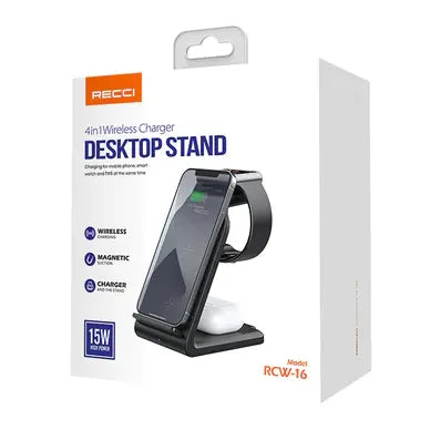 Recci 4 In 1 Desktop Stand Wireless Charger - iCase Stores