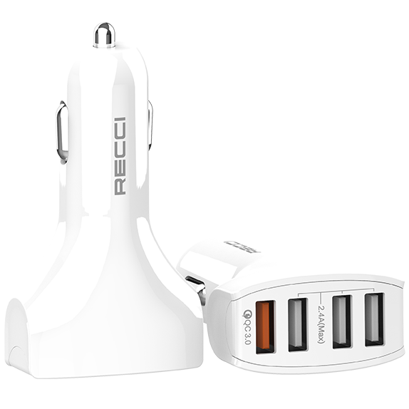 Recci Car Charger 4 USB Outputs 30W - iCase Stores