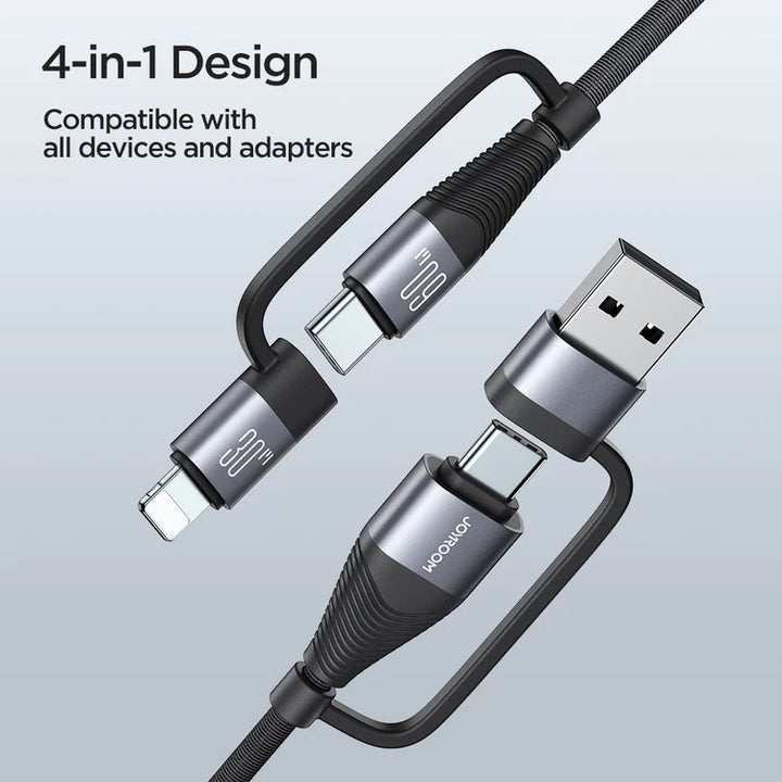 Joyroom 4-in-1 Fast Charging Data Cable 1.2 m - iCase Stores