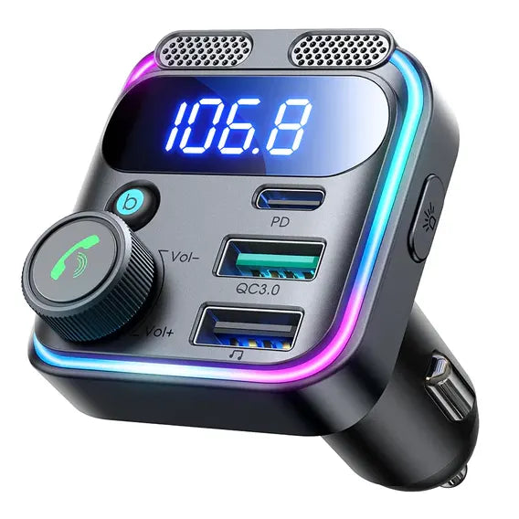 Joyroom Dual-Mic Car Wireless FM Transmitter 48W - iCase Stores