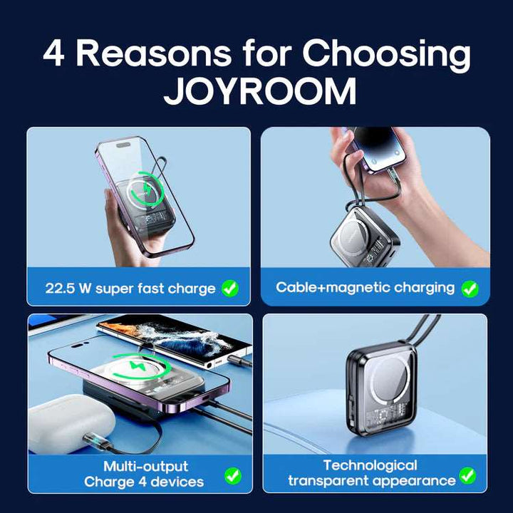 Joyroom Icy Series 22.5W Magnetic Wireless Power Bank 10000mAh - iCase Stores