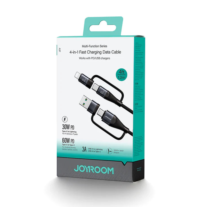 Joyroom 4-in-1 Fast Charging Data Cable 1.2 m - iCase Stores