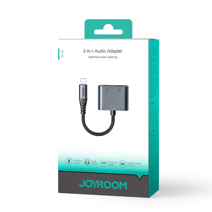 Joyroom 2-In-1 Audio Adapter (Lightning to Dual Lightning) - iCase Stores