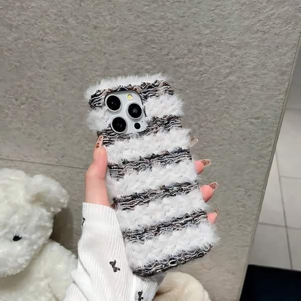 Striped Fabric Plush Case