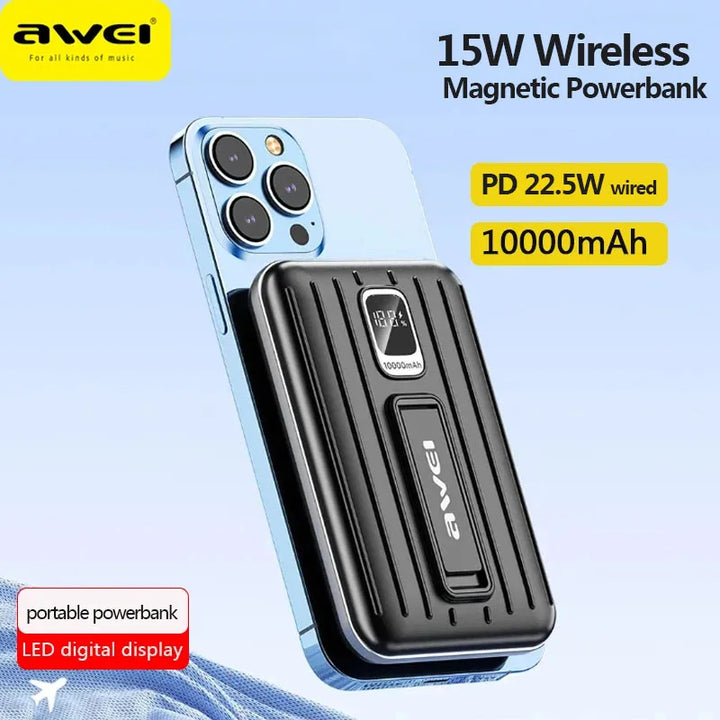 Awei Wireless Charging Power Bank with 10000mAh / 22.5W - iCase Stores