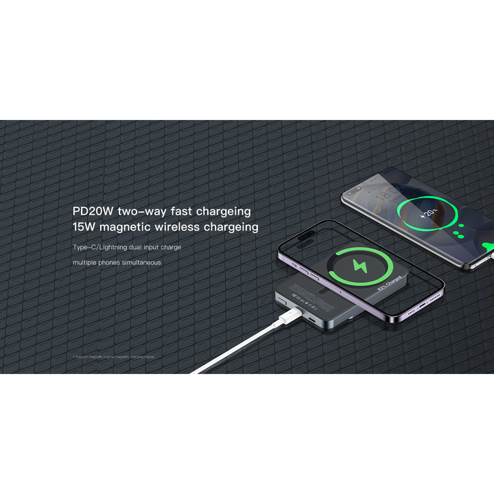 Recci Matrix MagSafe Battery Pack Magnetic Wireless Power Bank Portable Charger 10000mAh - iCase Stores