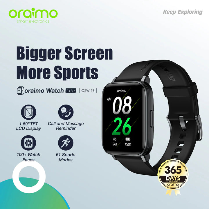 Oraimo Watch Lite 1.69'' Waterproof Sports Smart Watch - iCase Stores