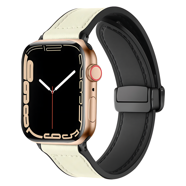 Mag Ease Leather Band With Magnetic Folding Buckle for Apple Watch - iCase Stores