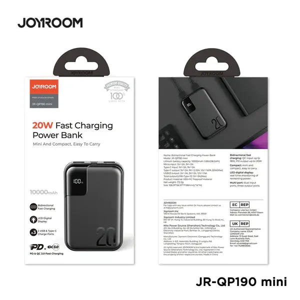 Joyroom Mini Fast Charging Power Bank 10000mAh / 20W - iCase Stores