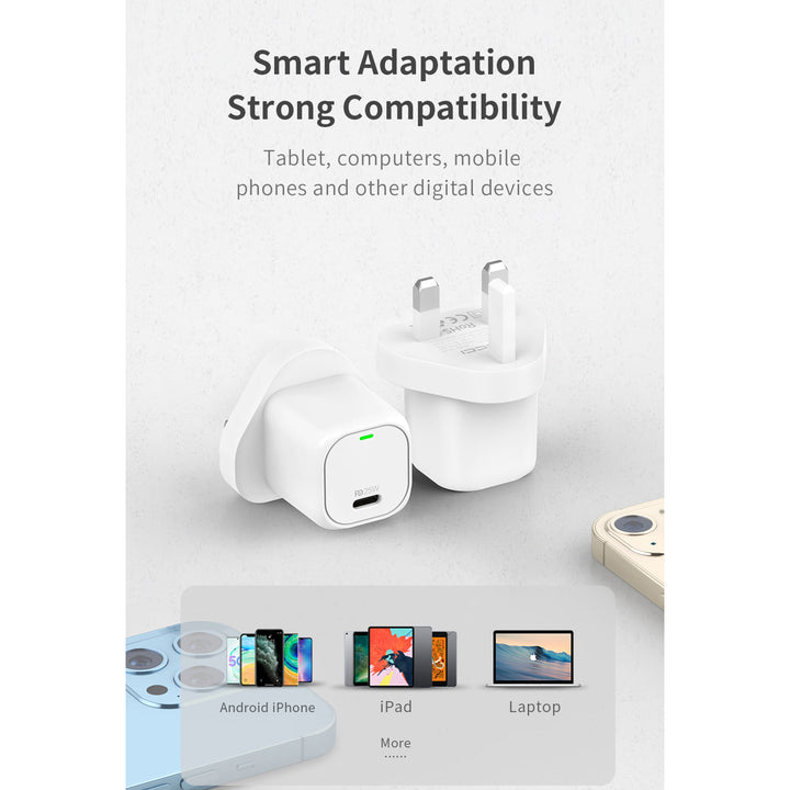 Recci GaN 25W Wall Charger 3 Pin Standard - iCase Stores