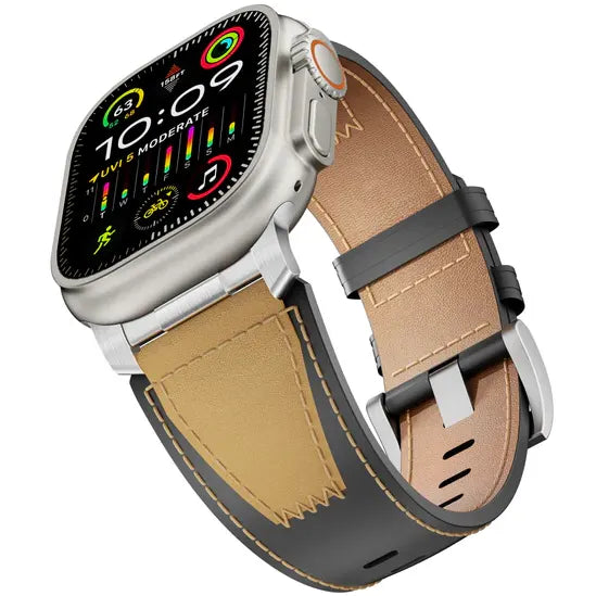 Double-Color Leather Band For Apple Watch