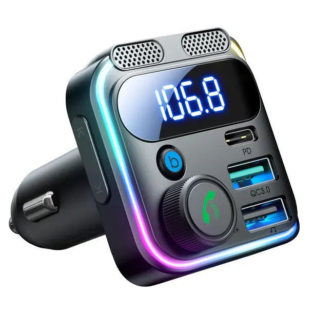 Joyroom Dual-Mic Car Wireless FM Transmitter 48W - iCase Stores