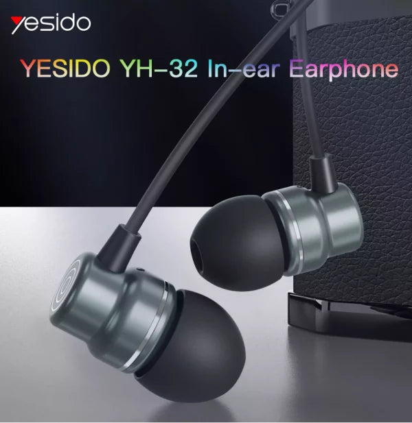 Yesido Stereo Earphone Noise Cancelling 3.5mm - iCase Stores