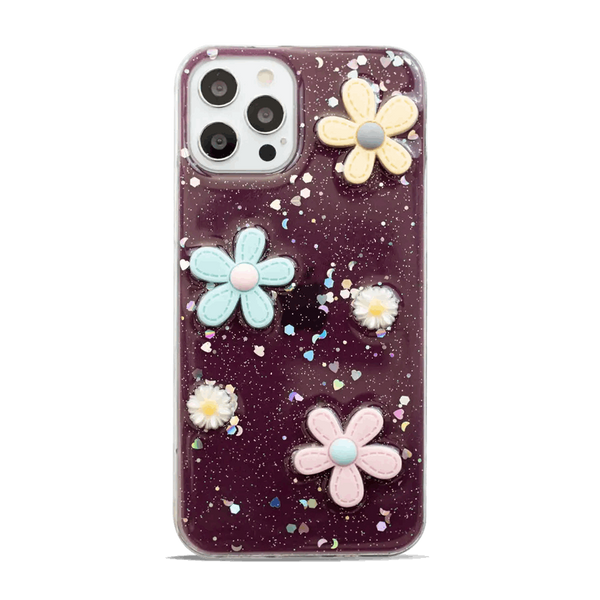 3D Flowers Clear Case - iCase Stores