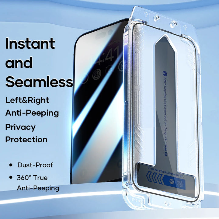 ROCK Full Coverage Anti-Peep Privacy Anti-Static Tempered Glass Screen Protector 0.33mm - iCase Stores