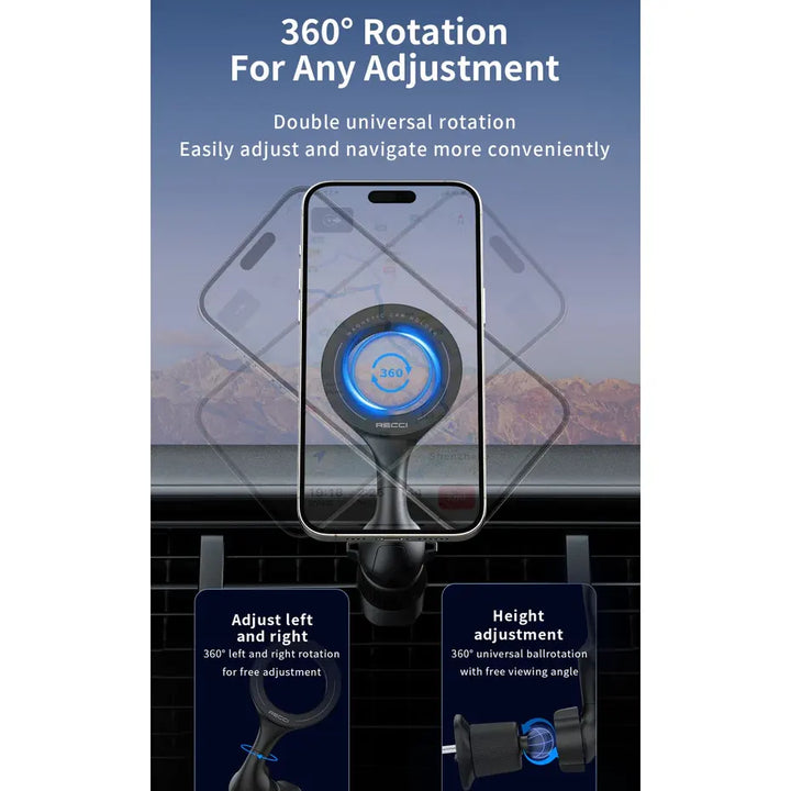 Recci Magnetic Rotating Car Mount - iCase Stores