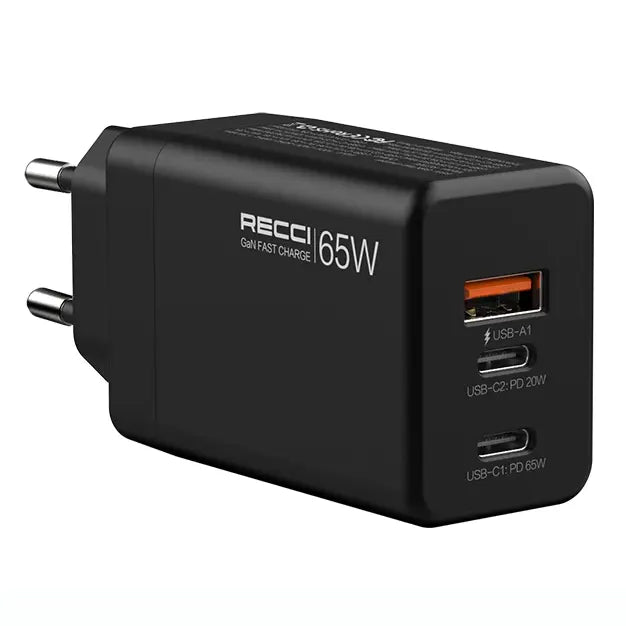 Recci GaN Fast Charger With 3 Port Output 56W - iCase Stores