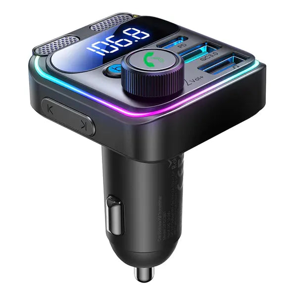 Joyroom Dual-Mic Car Wireless FM Transmitter 48W - iCase Stores