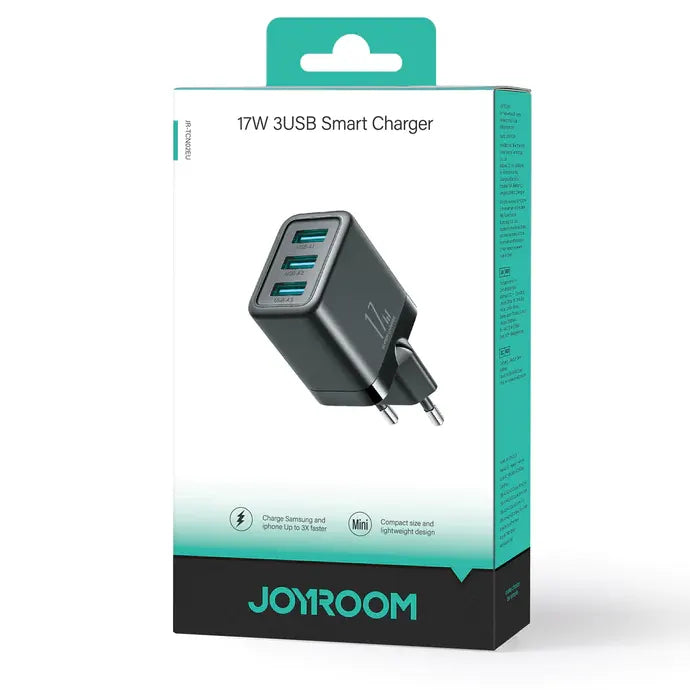 Joyroom 3 USB Smart Charger 17W - iCase Stores