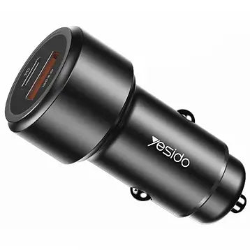 Yesido Type-C Dual Ports Car Fast Charger 42W - iCase Stores