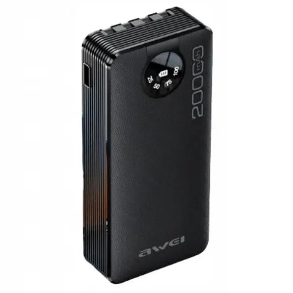 Awei 4 In 1 Built-in Cables Multiple Output Power Bank with Led Digital Display 20000mAh - iCase Stores