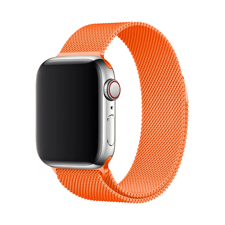 Stainless Steel Strap Band with Magnetic Closure for Apple Watch 42mm / 44mm - Orange - iCase Stores