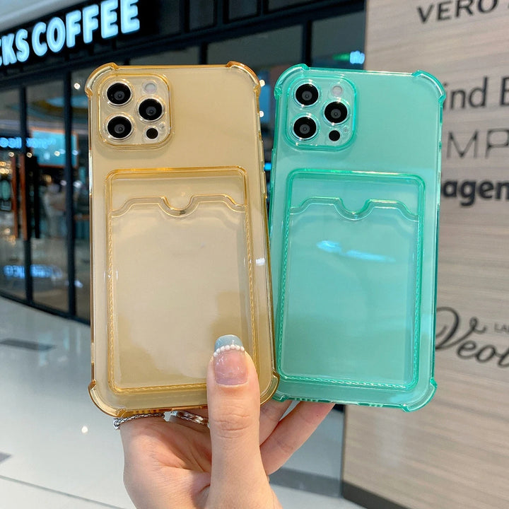 Rubber Soft Skin Silicone Protective Case with Card Slot - iCase Stores