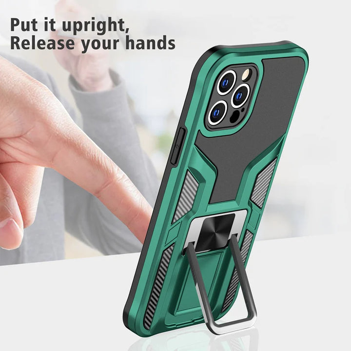 Armor Magnetic Shockproof Case with Foldable Holder - iCase Stores