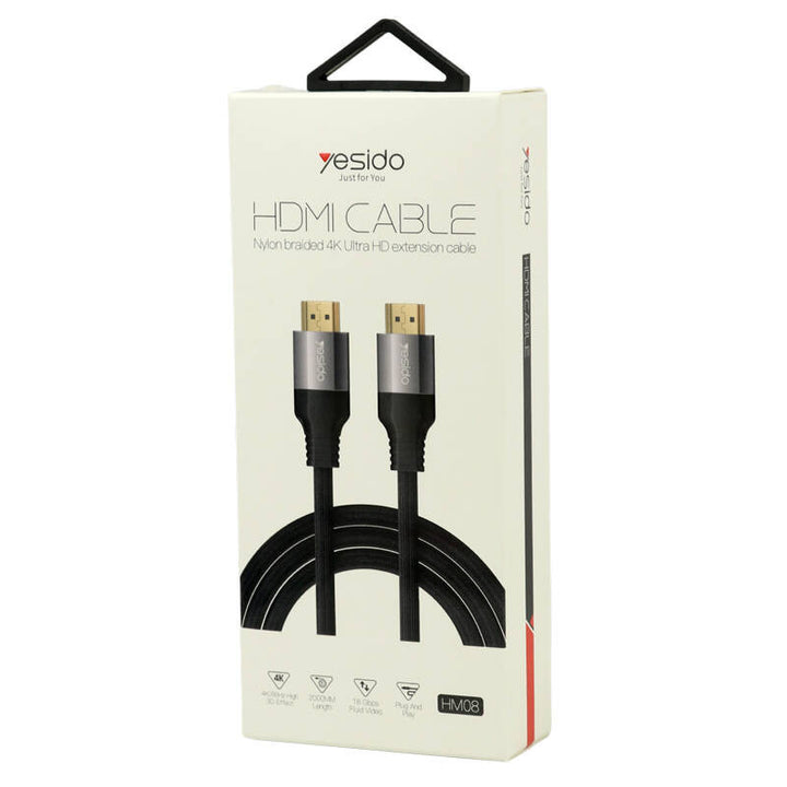 Yesido HDMI Cable Nylon Braided 4K Ultra HD - iCase Stores