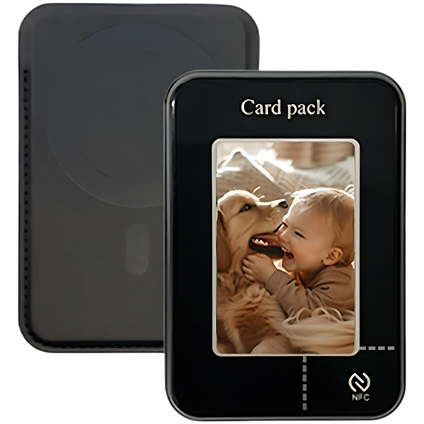 Luxury Smart Phone Stand Wallie with E-Ink Screen Display Smart NFC Card