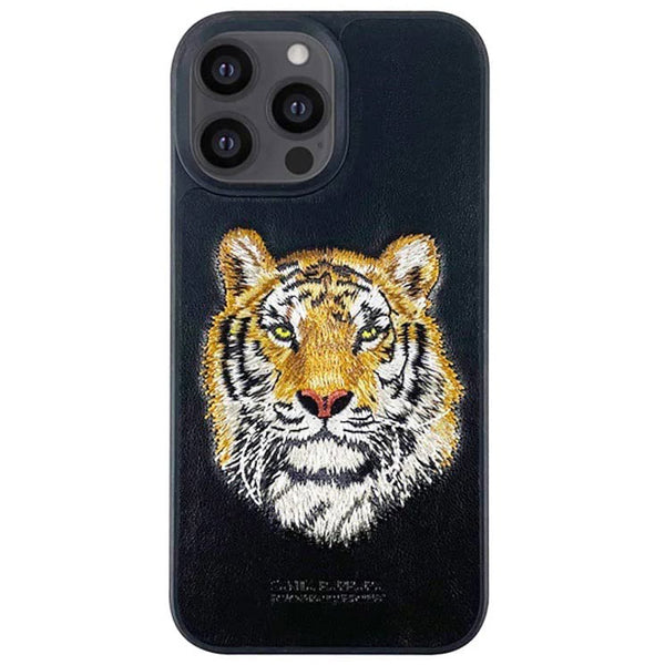 Luxury Santa Barbara Leather Savana Series Tiger Back Case - iCase Stores