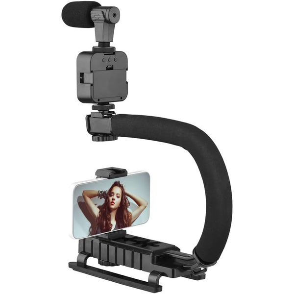 Video Making Handheld Stabilizer Kit Camera Gimbal for Outdoor Videography Portable Video Camera Accessories C Shape Stabilizer for DSLR Mobile Phones DV - iCase Stores