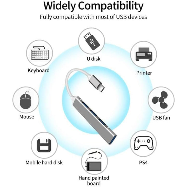 Coteetci Universal Mini Hub With 4 USB Ports - iCase Stores