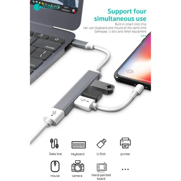 Coteetci Universal Mini Hub With 4 USB Ports - iCase Stores