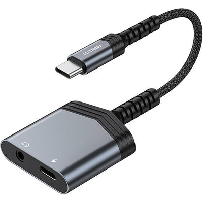 Recci  2-in-1 Type-C Charging & Audio Aux Audio Adapter - iCase Stores
