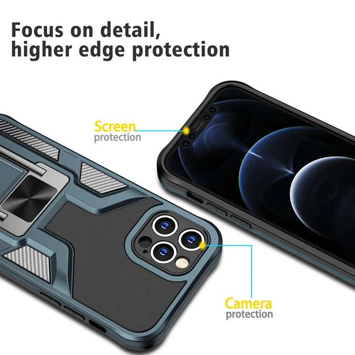 Armor Magnetic Shockproof Case with Foldable Holder - iCase Stores